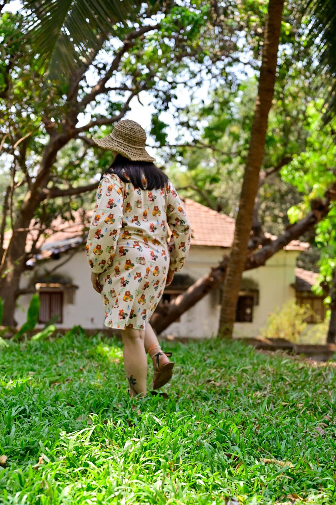 Organic cotton dress with pockets