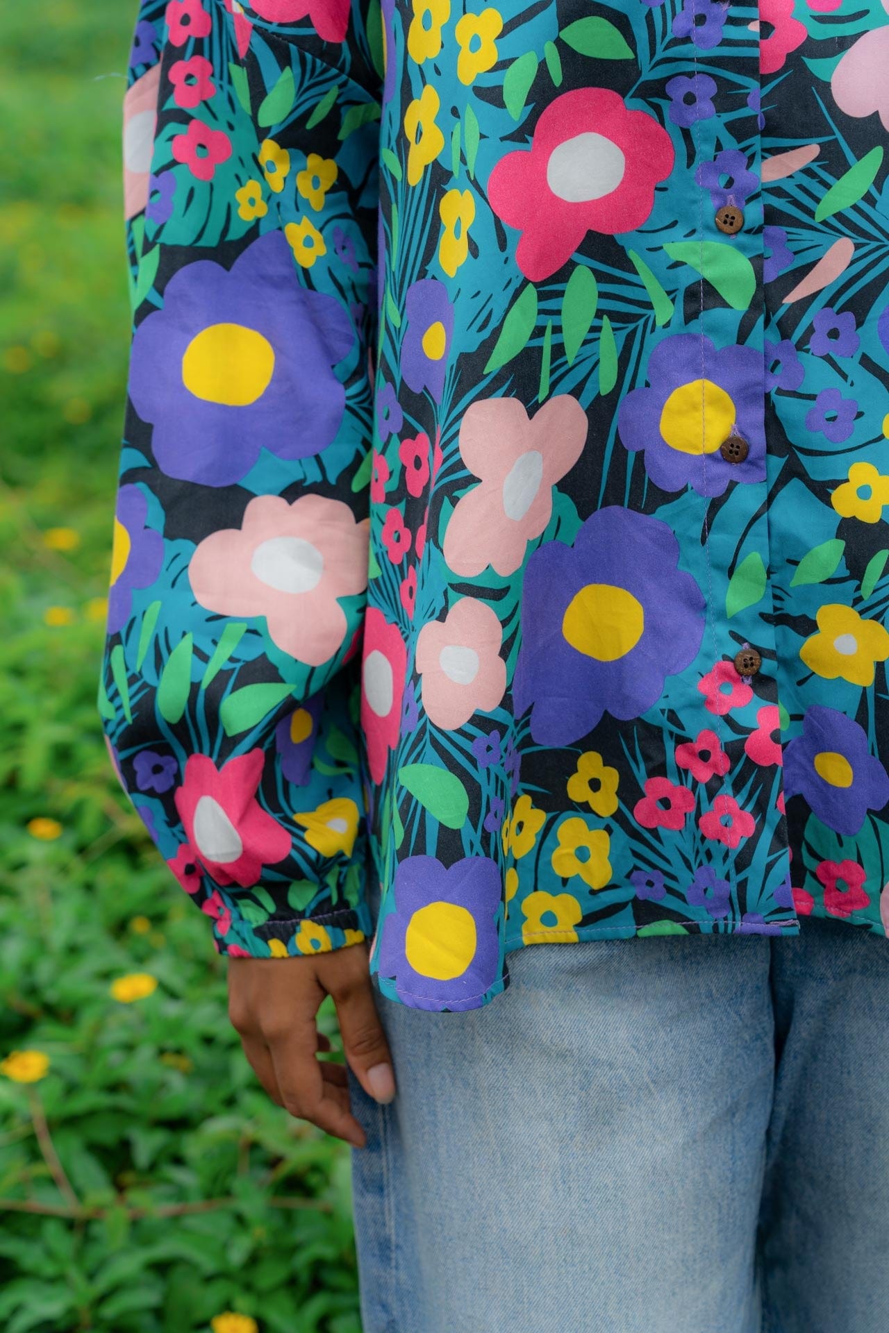 Breezy, comfy printed cotton shirt for women