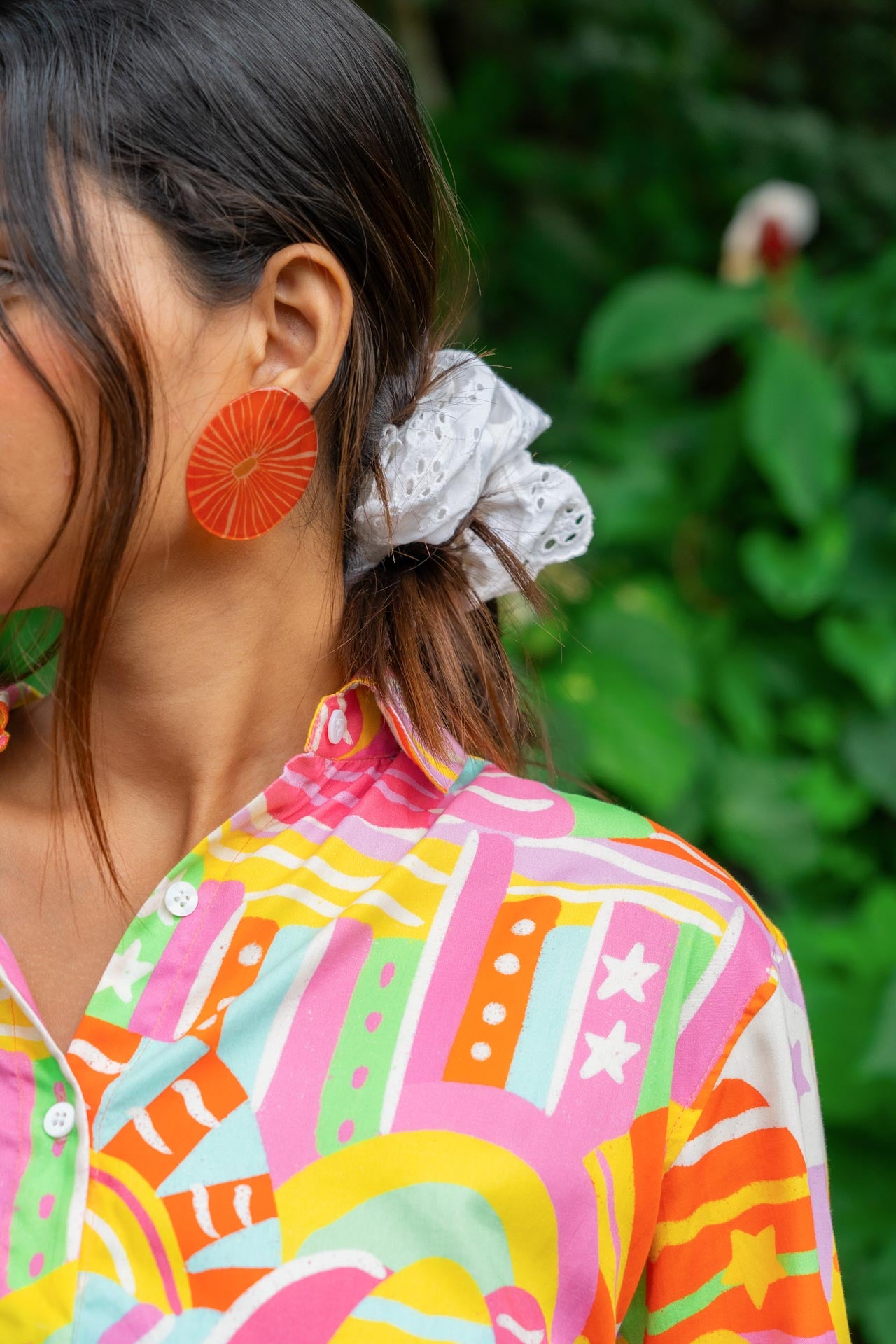 Sweet summer sorbet cotton printed shirt for women