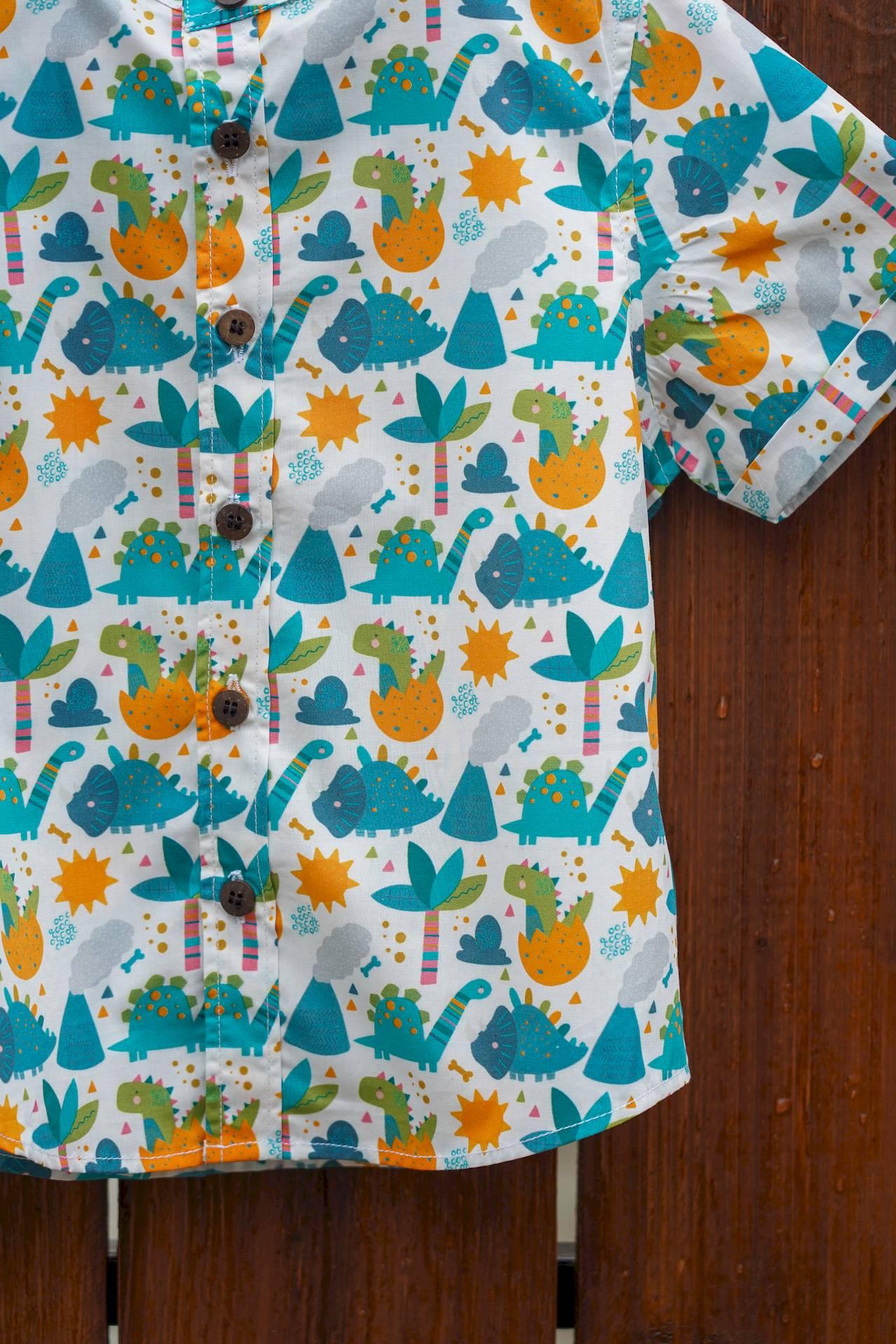 Dinosaur print kidswear shirt