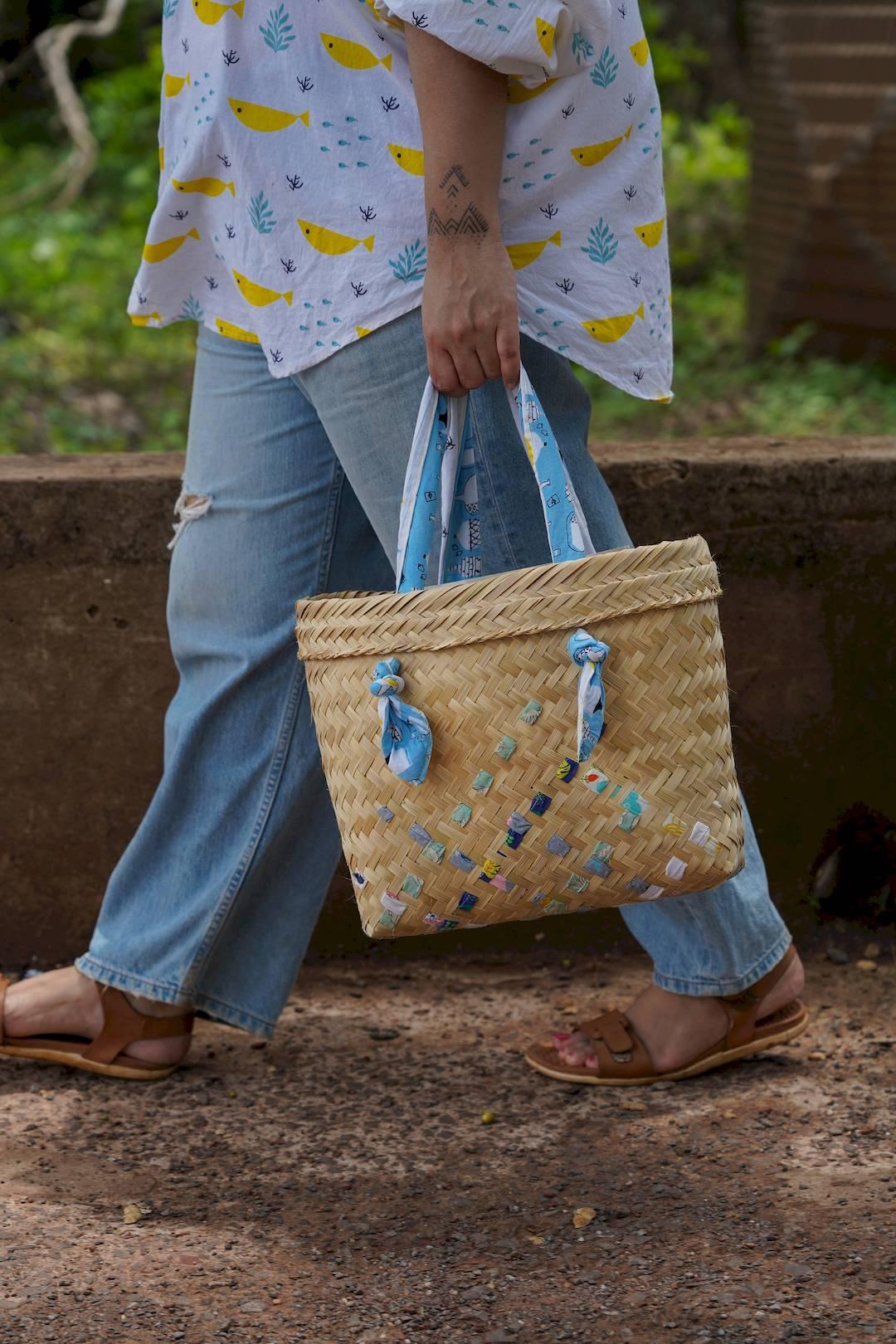 Eco friendly, artisanal small-batch woven bamboo bags from Goa online