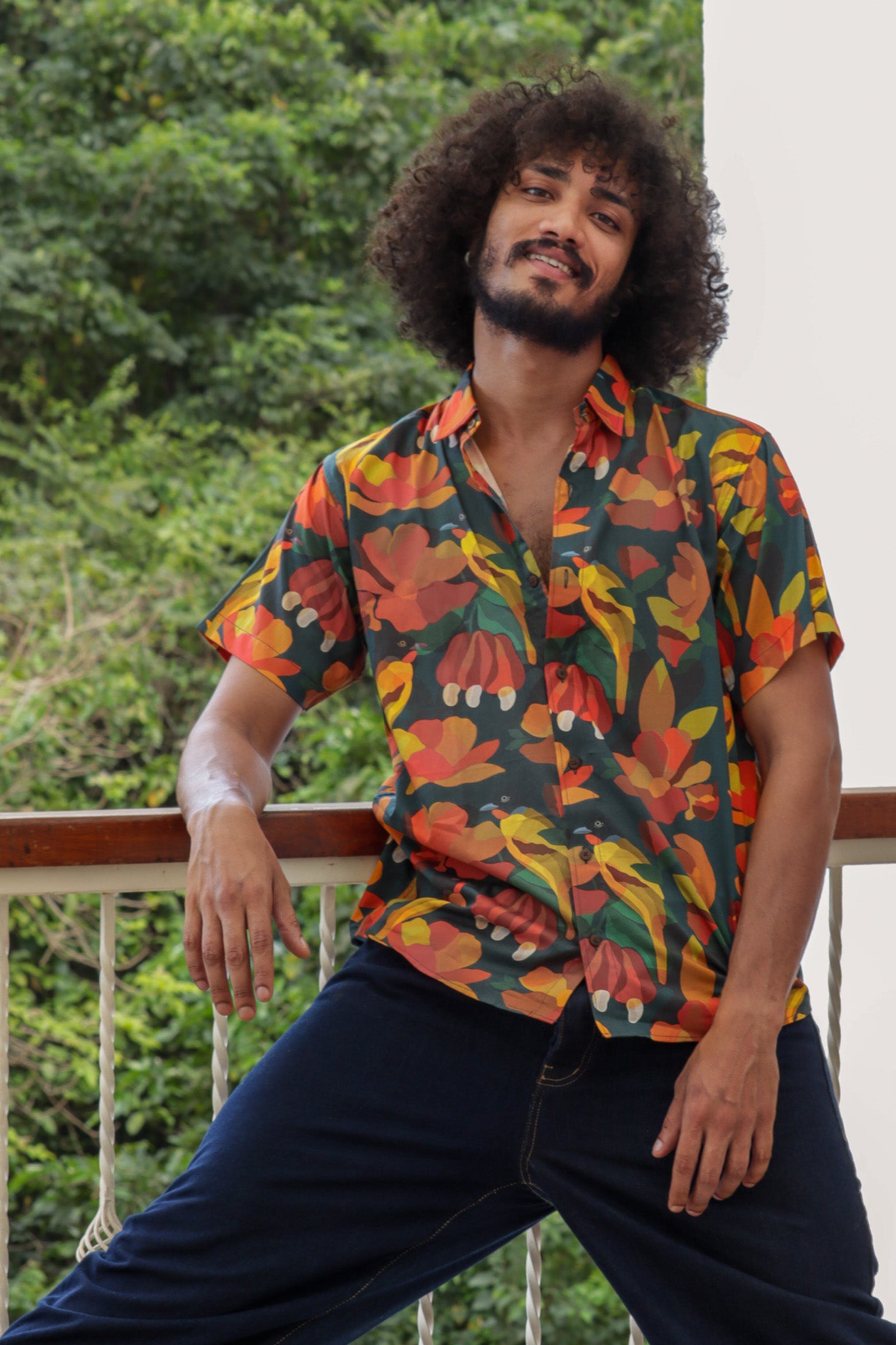 The Goa Diaries Organic Cotton Artist Edit Men's Shirt Pays Homage to Goa's Lush Countryside