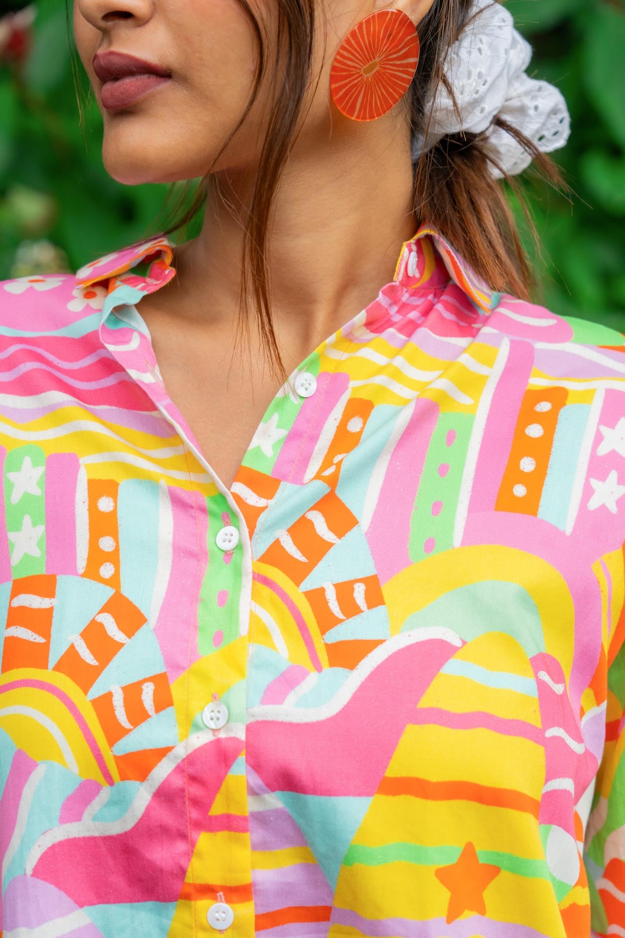 Goa summer sorbet vacation style printed cotton shirt online