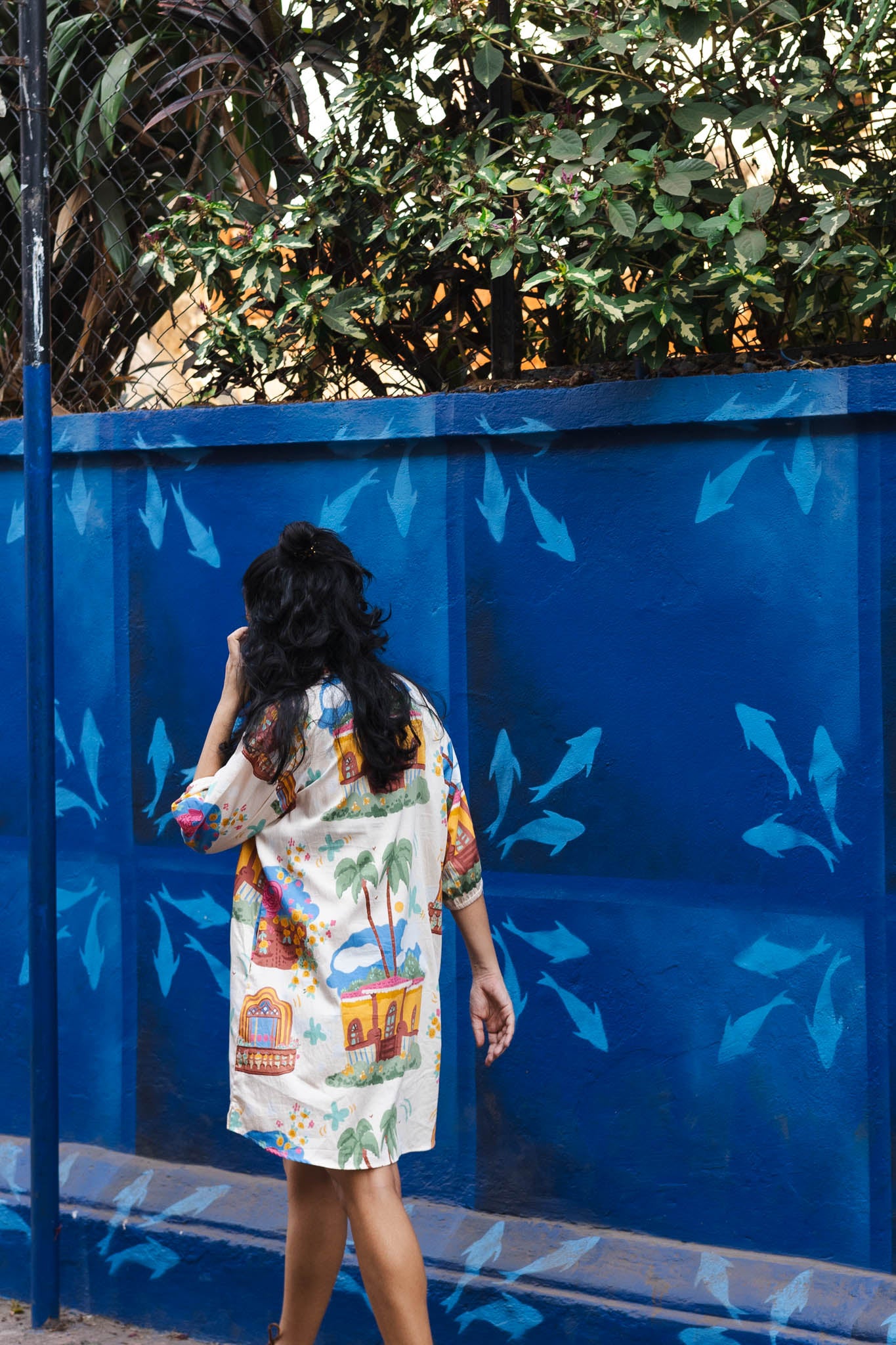Goan homes homage off white cotton dress