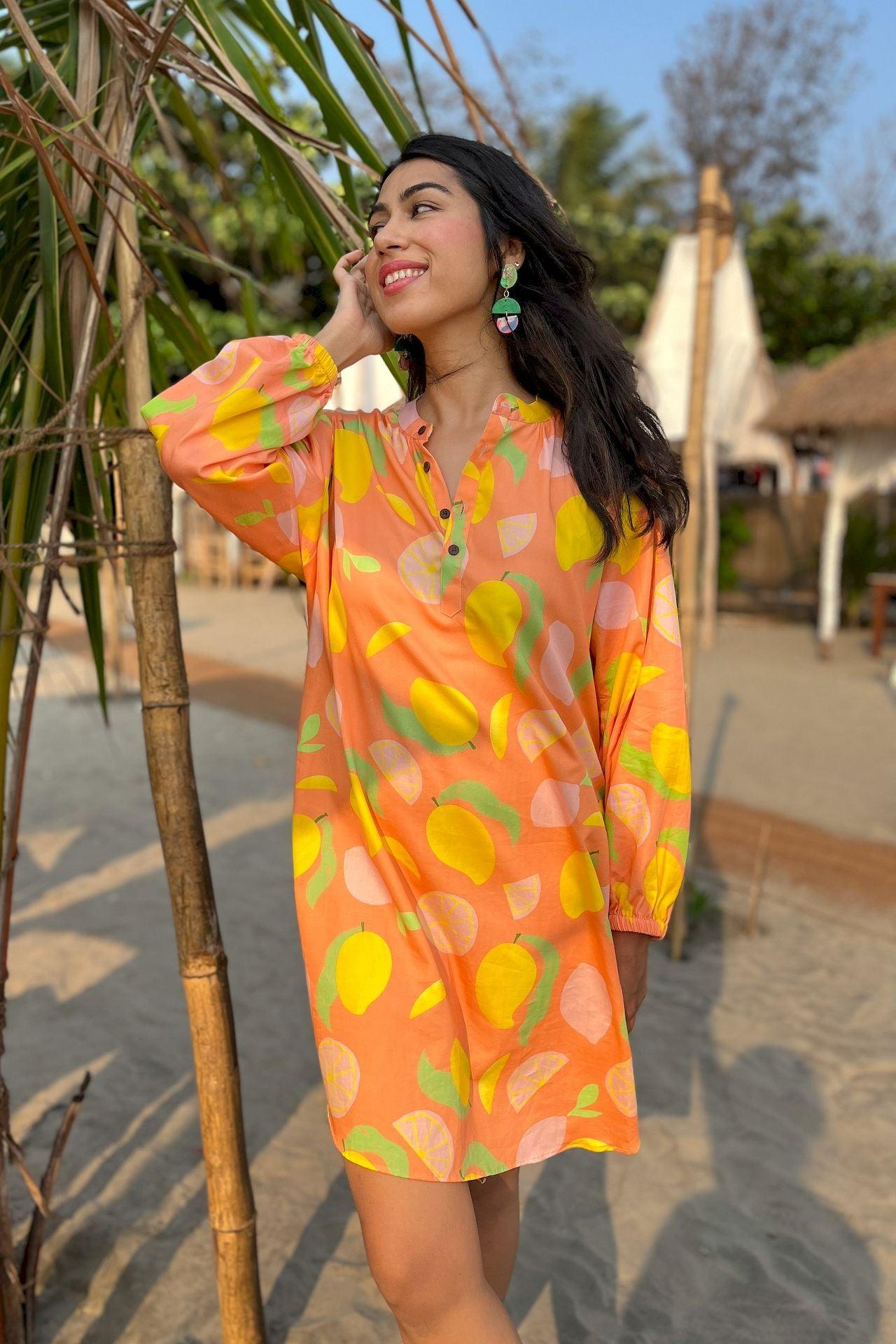 Goa Block Print Liberty Mini Dress by KINGA CSILLA Online | THE ICONIC |  Australia