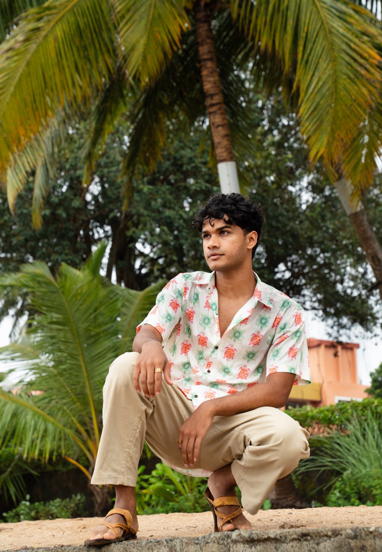 Men's fun and quirky white 100% cotton shirt