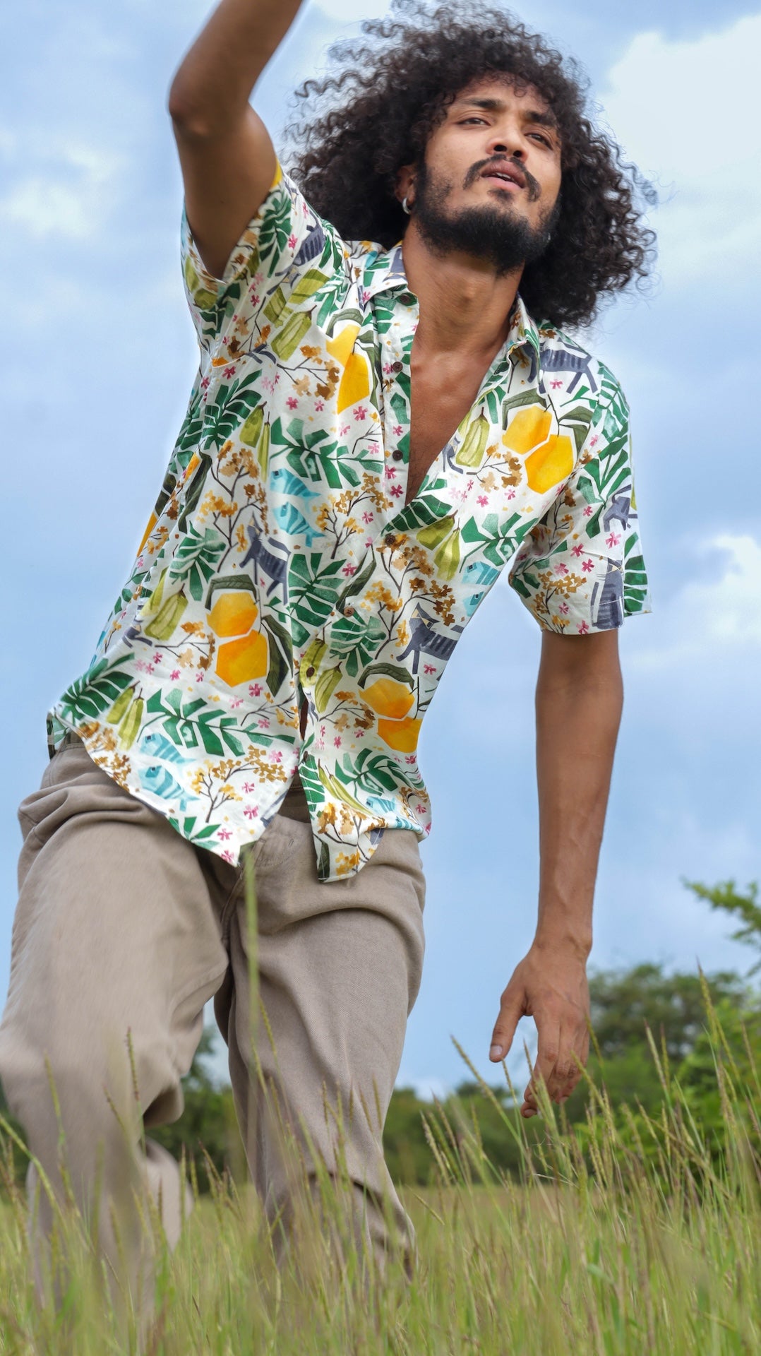 Men's white organic cotton shirt by Siesta o'Clock
