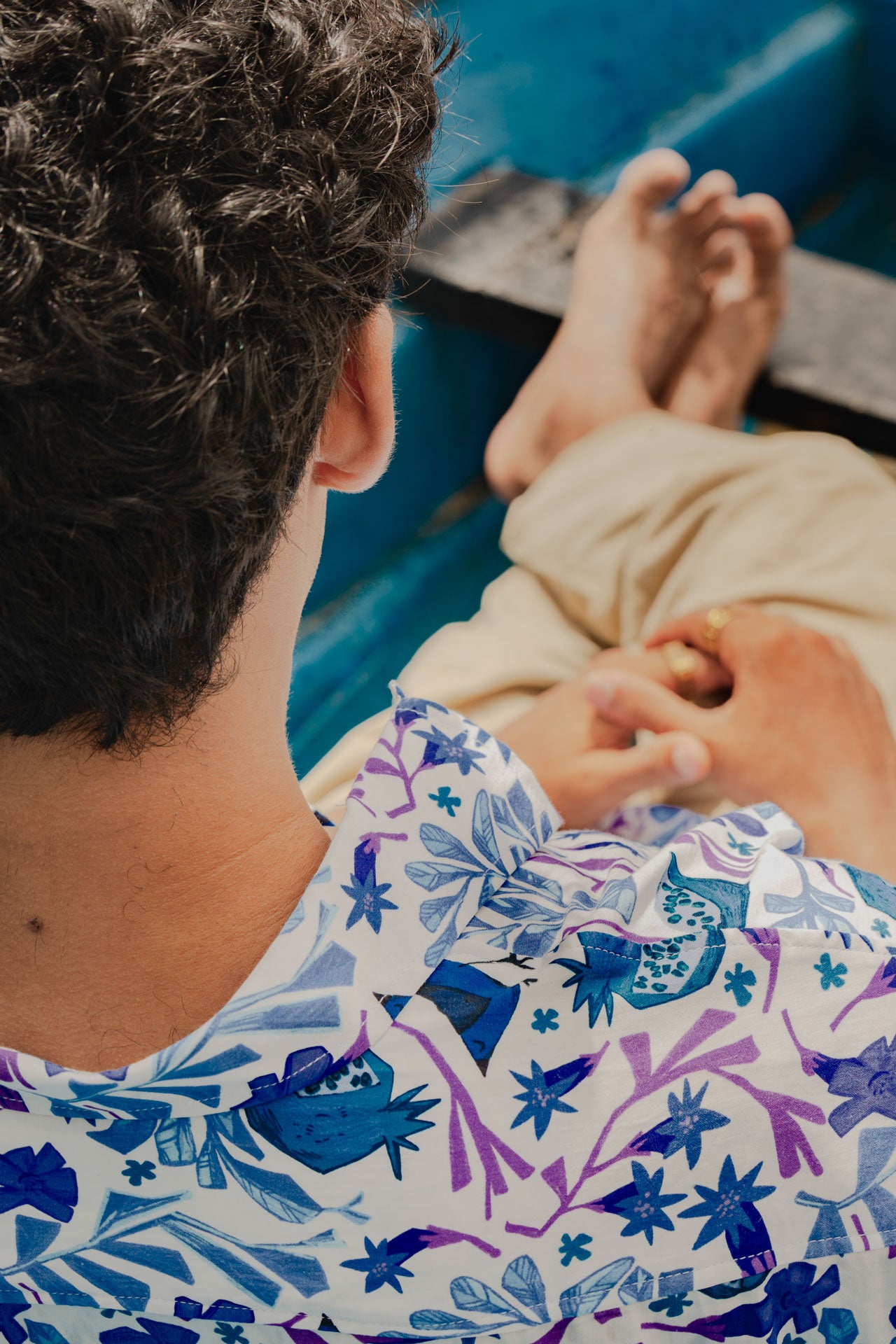 Men's white half sleeves casual shirt from Goa