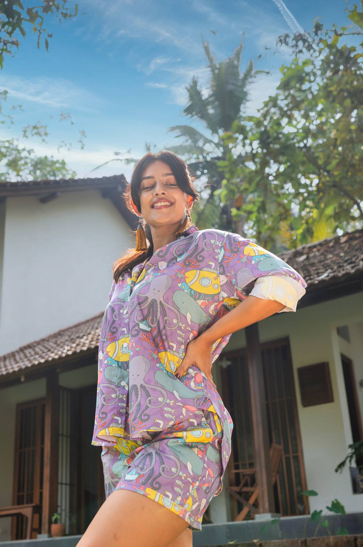 Chill Weekend Sea Life Co-ord Set for Women