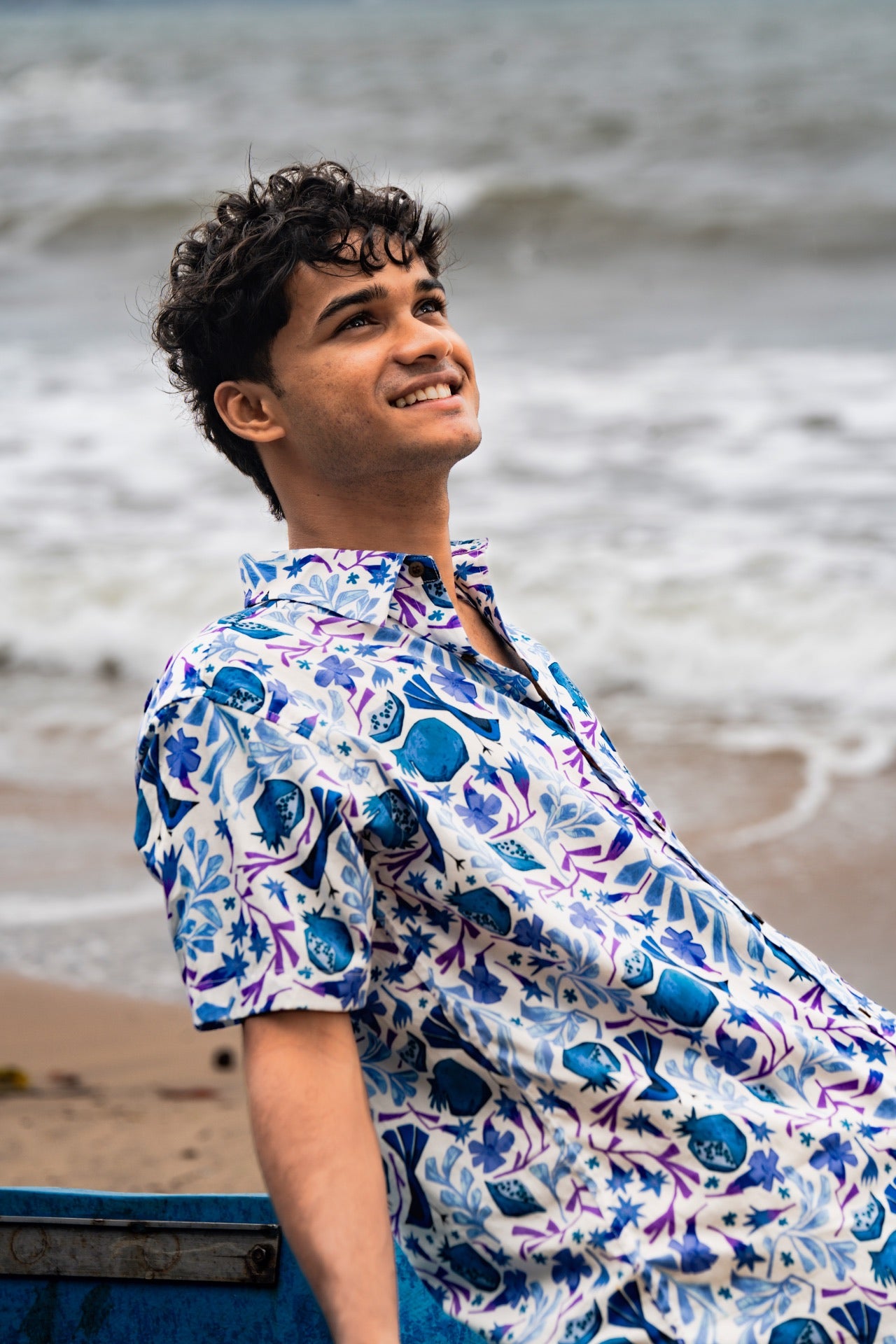 Siesta o'Clock Artist Edit Pomegranate Print 100% Organic Cotton Shirt