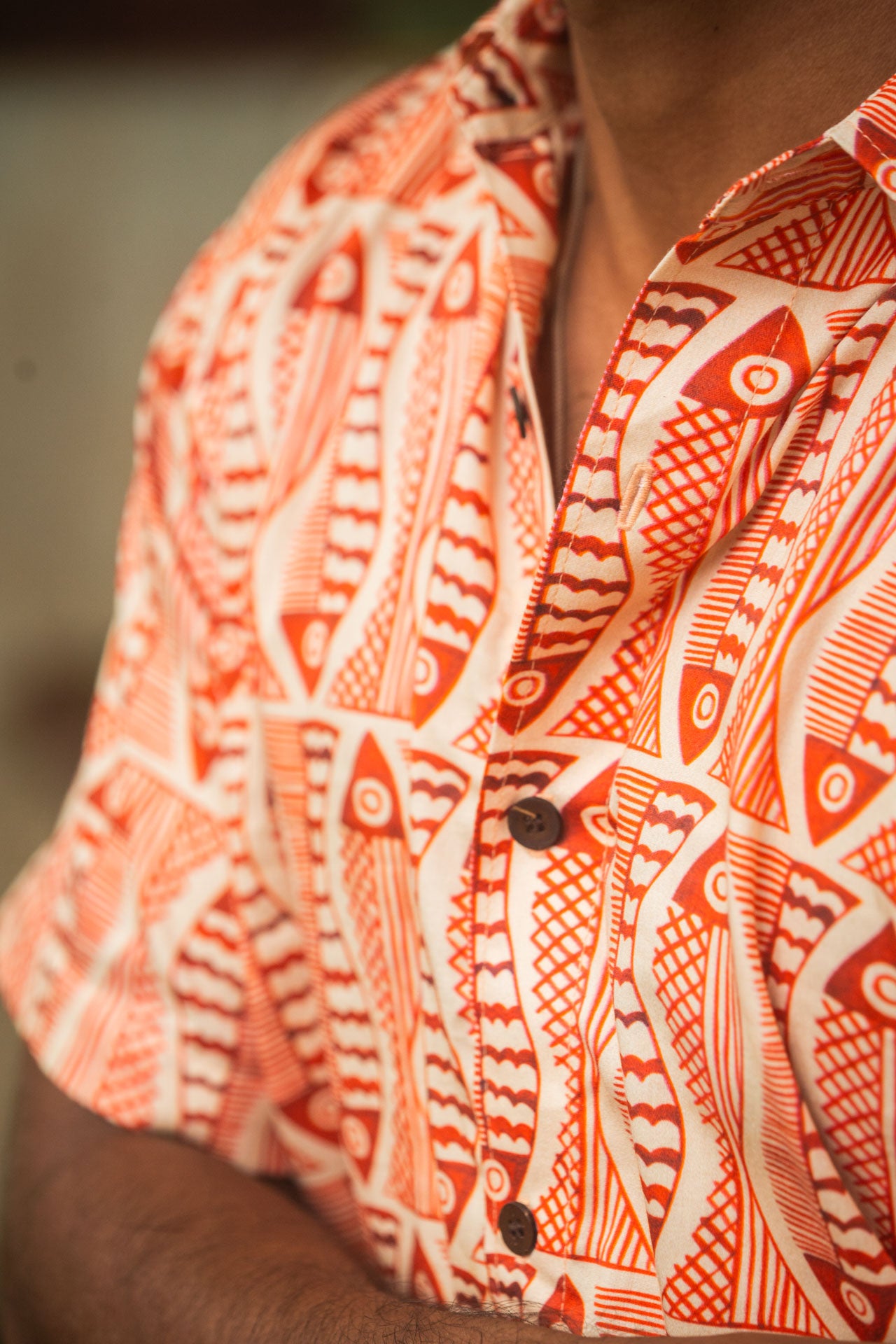 Siesta o’Clock Goa fish pattern resort shirt for men