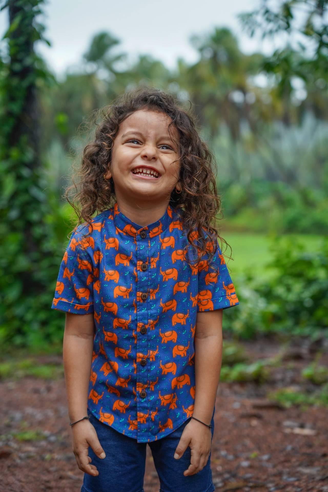 Smiley Ellie Blue Shirt for Boys