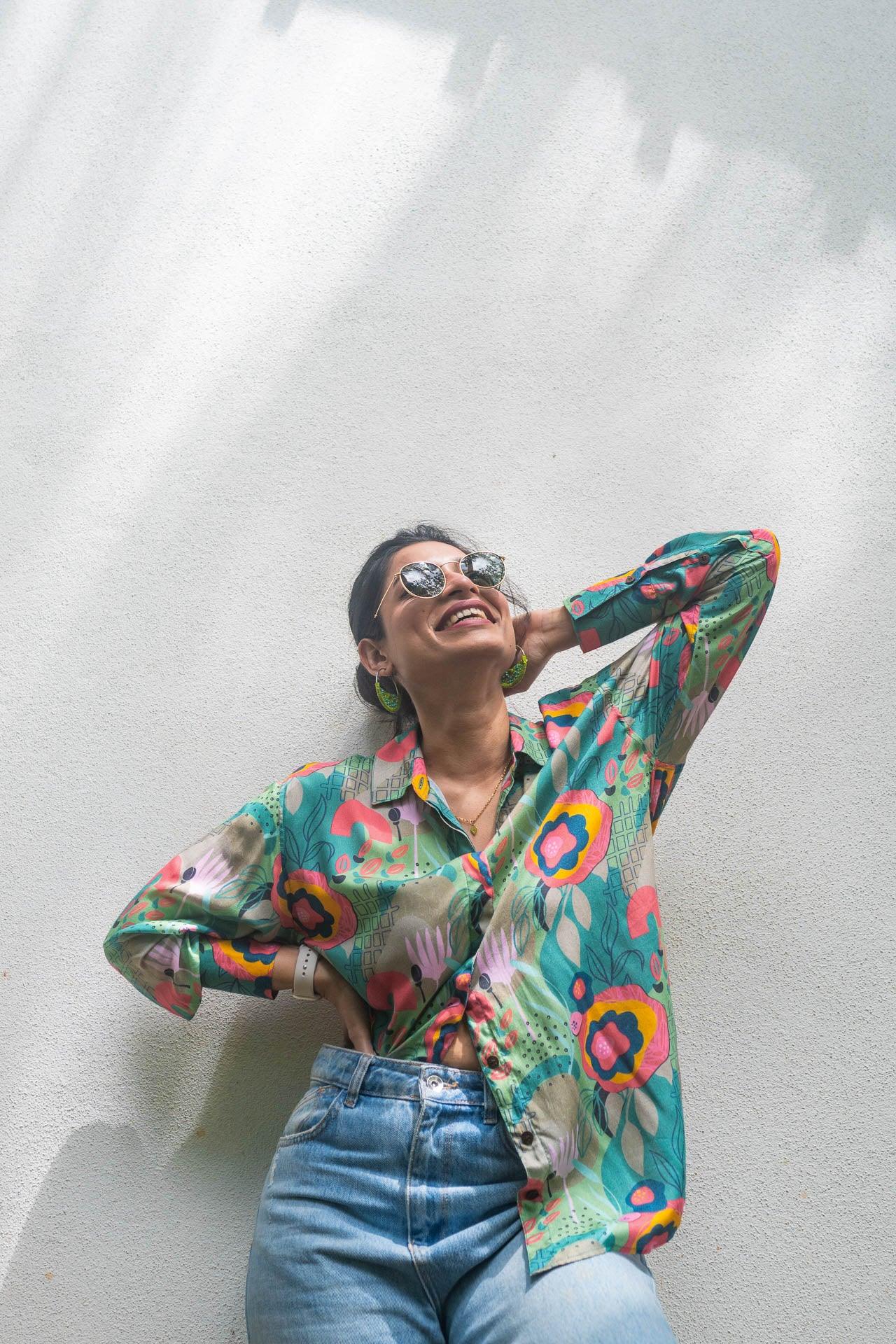 Summery and soft fabric shirt with a floral print perfect for your next Goa or Bali vacay