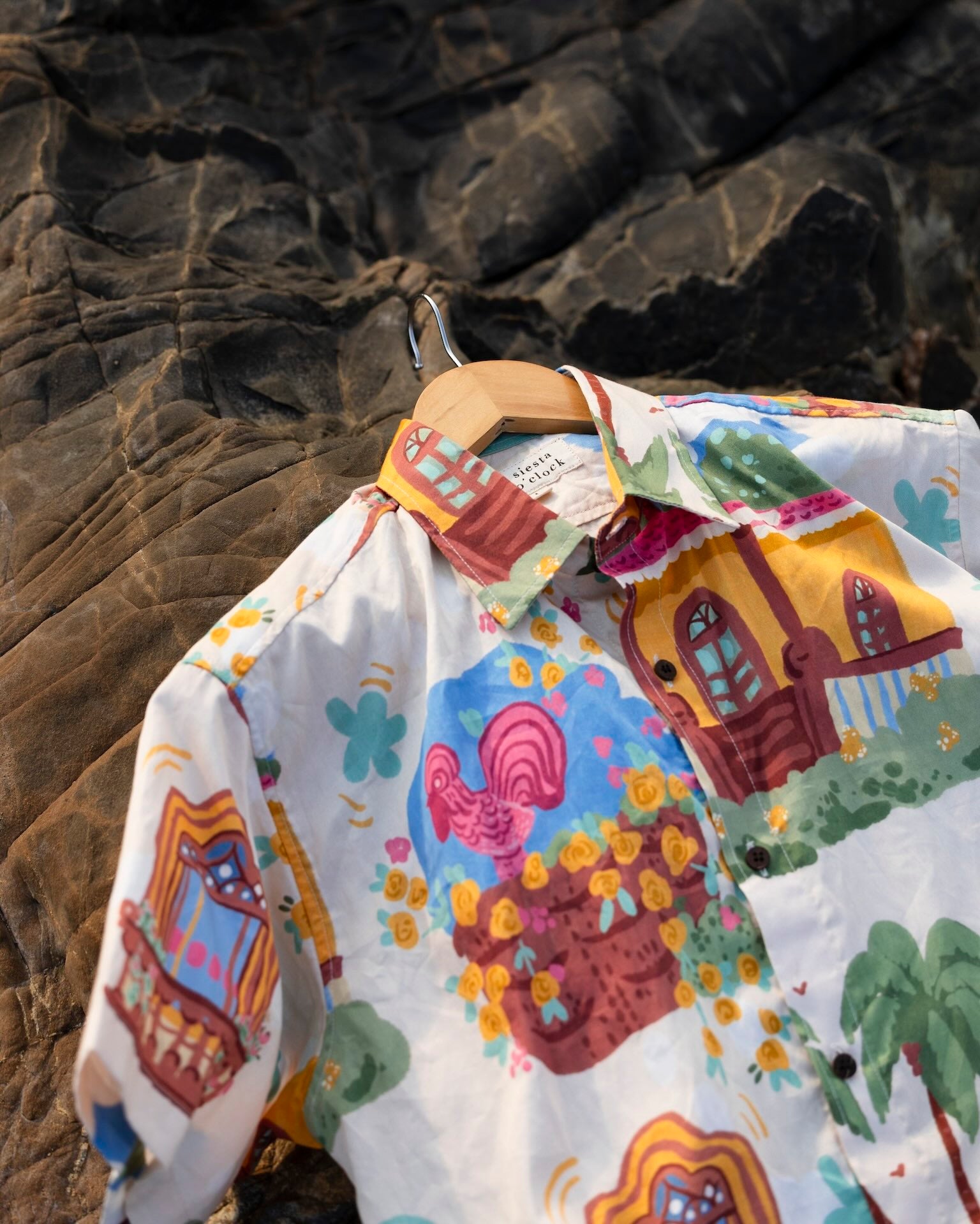 Sweet Home Goa Off White Casual Summer Shirt by Siesta o'Clock