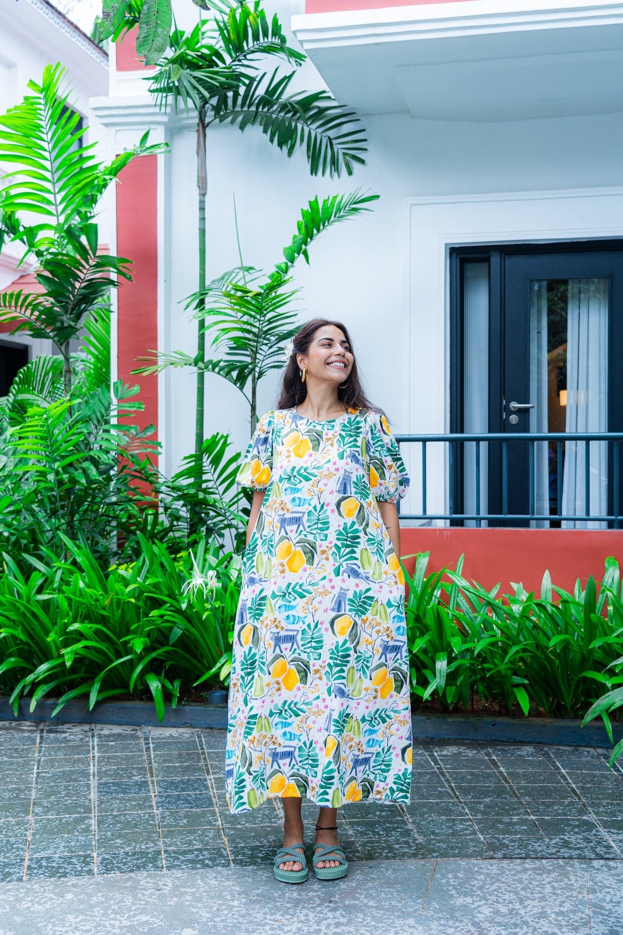 Goan Summer Organic Cotton Maxi Dress - Artist Edit | Siesta o'Clock Goan Summer Organic Cotton Maxi Dress - Artist Edit | Siesta o'Clock