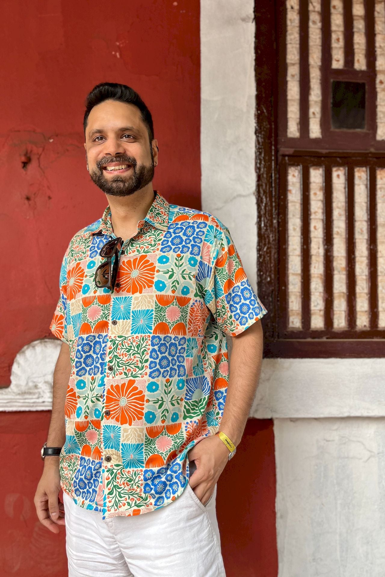 Men's Flower Power chillout cotton printed shirt online