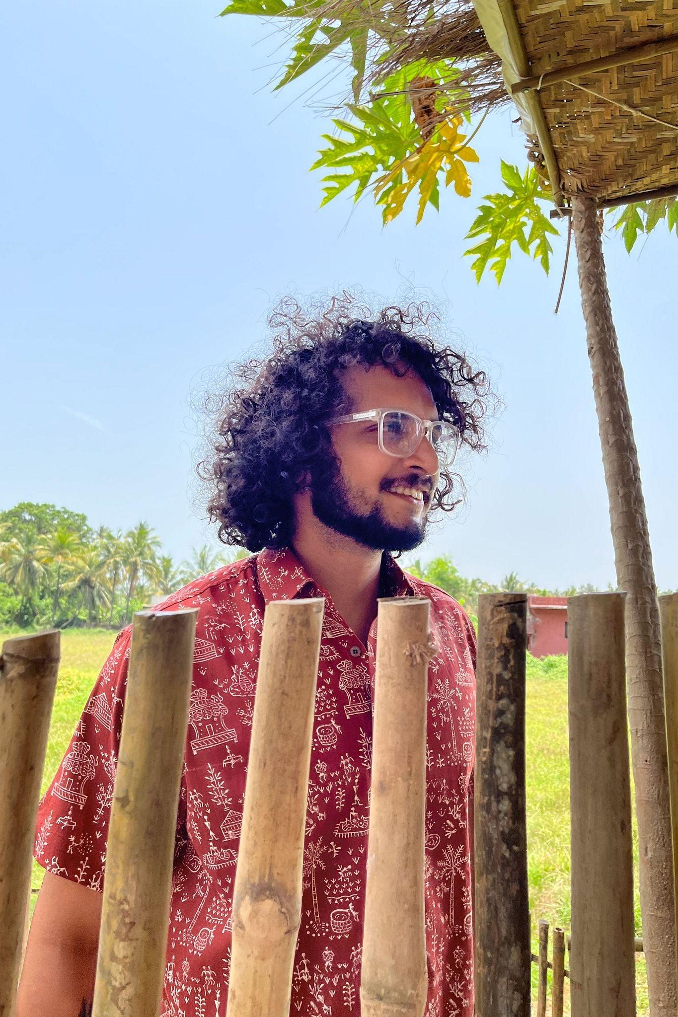 Cotton Goan Village print Artist Edit shirt for men