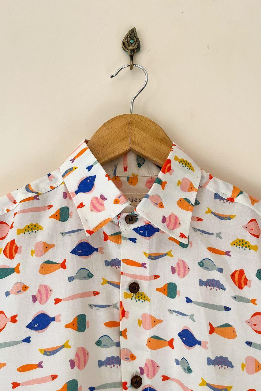 Summery fish print shirt