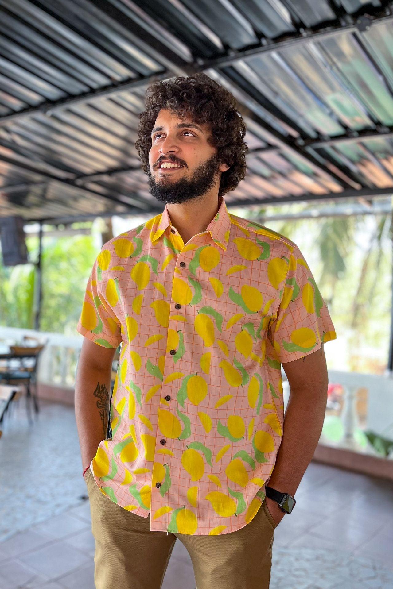 Mango print casual resort wear shirt