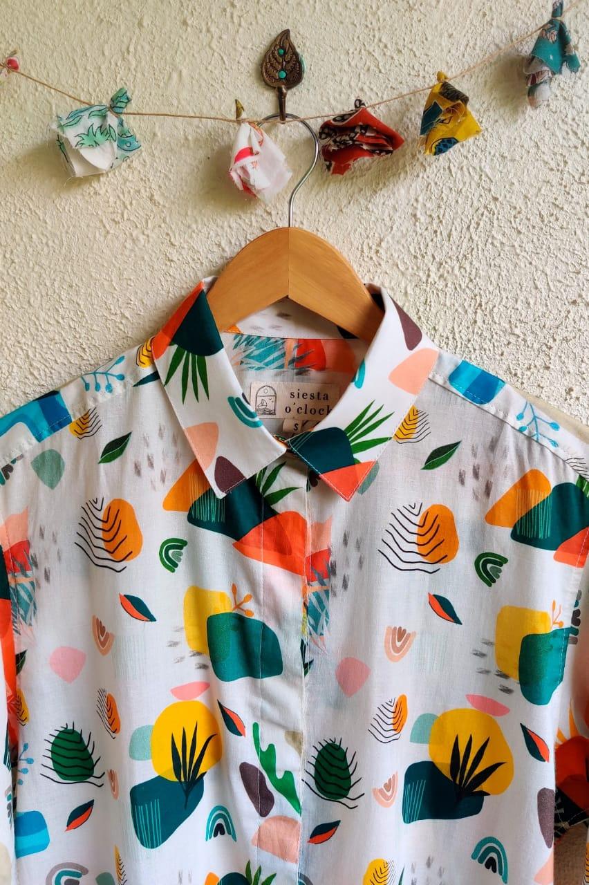 The Bake Day Artist Edit cotton shirt for women will remind you of the sunsets of Vagator Goa