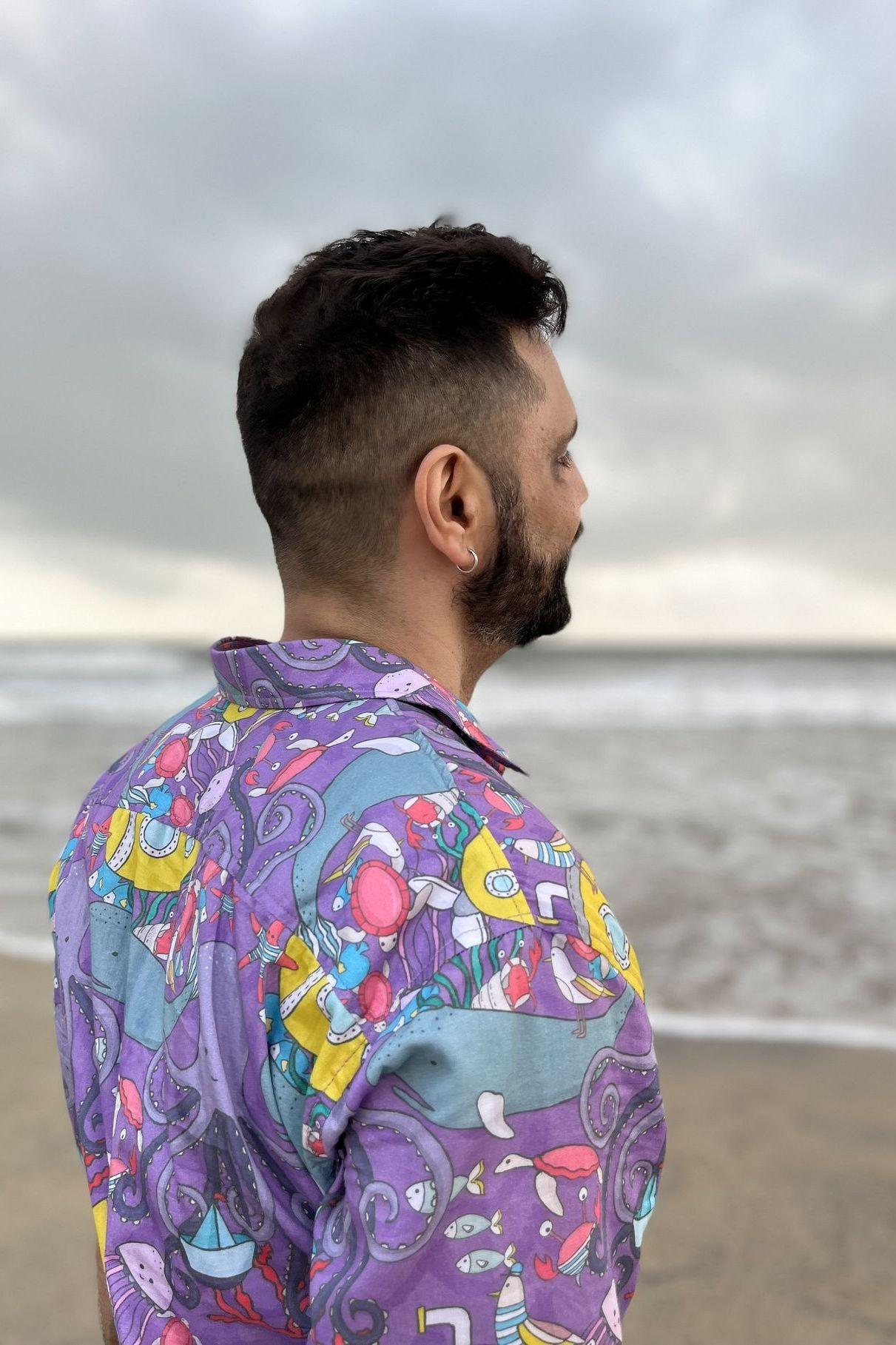 Ocean print men's shirt by Siesta o'Clock Online India